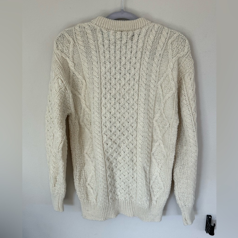 Aran Sweater Market Men’s White Lightweight - Picture 5 of 10